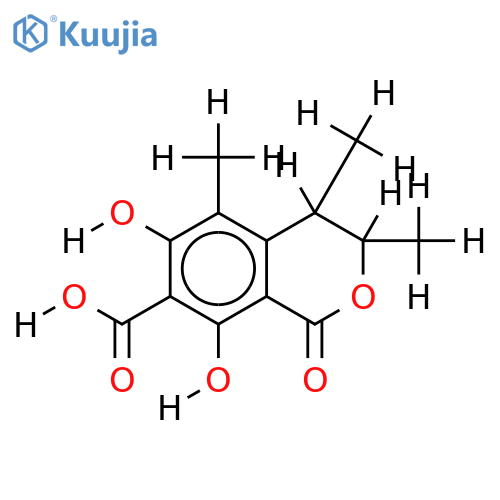 3.4-Dihydro-6.8-dihydroxy-3.4.5-trimethyl-isocumarin-7-carbonsaeure structure