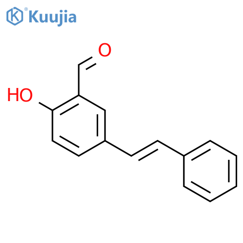 Benzaldehyde, 2-hydroxy-5-(2-phenylethenyl)- structure