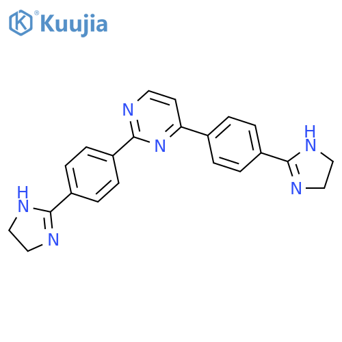 Pyrimidine,2,4-bis[4-(4,5-dihydro-1H-imidazol-2-yl)phenyl]- structure