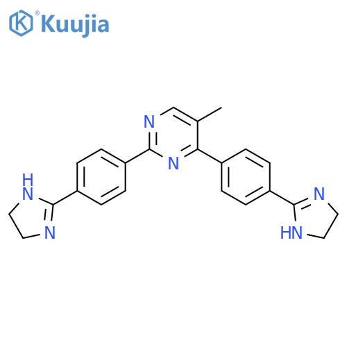Pyrimidine,2,4-bis[4-(4,5-dihydro-1H-imidazol-2-yl)phenyl]-5-methyl- structure