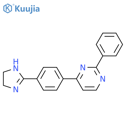 4-[4-(4,5-dihydro-1H-imidazol-2-yl)phenyl]-2-phenyl-pyrimidine structure