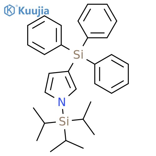 1H-Pyrrole, 3-(triphenylsilyl)-1-[tris(1-methylethyl)silyl]- structure
