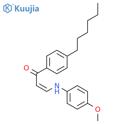 2-Propen-1-one, 1-(4-hexylphenyl)-3-[(4-methoxyphenyl)amino]-, (Z)- structure