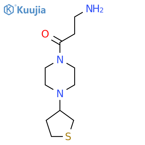 3-Amino-1-(4-(tetrahydrothiophen-3-yl)piperazin-1-yl)propan-1-one structure