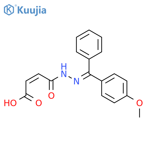 2-Butenedioic acid(2Z)-, mono[[(4-methoxyphenyl)phenylmethylene]hydrazide] (9CI) structure