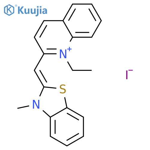 Quinolinium,1-ethyl-2-[(3-methyl-2(3H)-benzothiazolylidene)methyl]-, iodide (1:1) structure