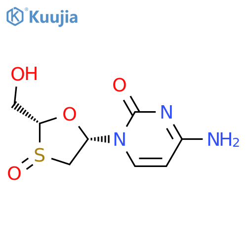 2(1H)-Pyrimidinone,4-amino-1-[(2R,3S,5S)-2-(hydroxymethyl)-3-oxido-1,3-oxathiolan-5-yl]- (9CI) structure
