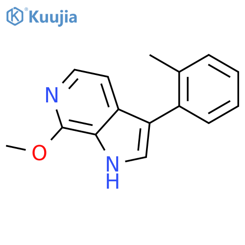 1H-Pyrrolo[2,3-c]pyridine, 7-methoxy-3-(2-methylphenyl)- structure