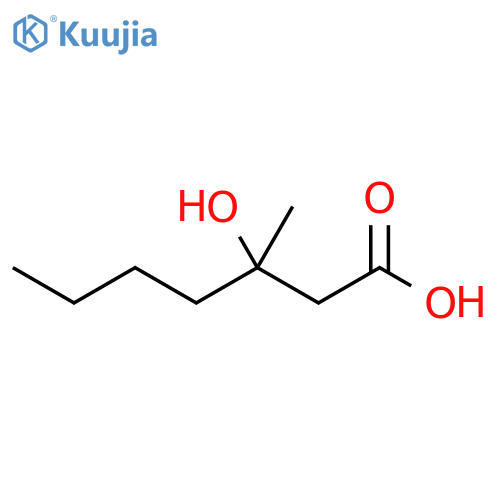 3-Hydroxy-3-methylheptanoic acid structure