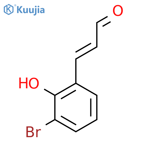 3-(3-bromo-2-hydroxyphenyl)prop-2-enal structure