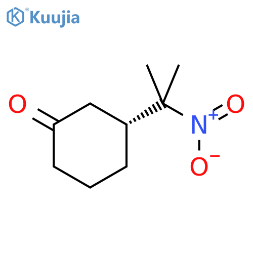 Cyclohexanone, 3-(1-methyl-1-nitroethyl)-, (3R)- structure