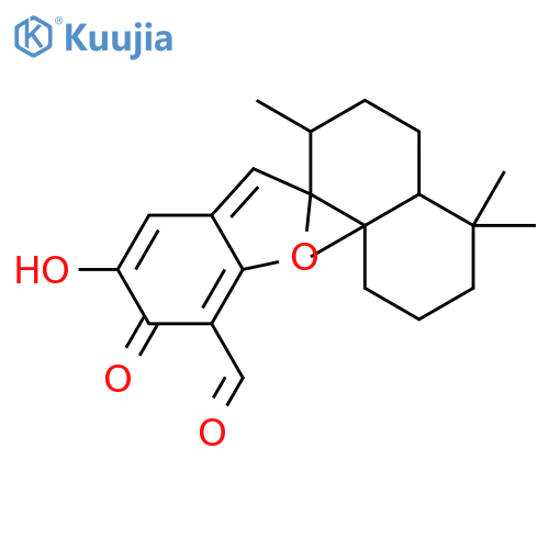 Spiro[benzofuran-2(6H),1'(2'H)-naphthalene]-7-carboxaldehyde,3',4',4'a,5',6',7',8',8'a-octahydro-5-hydroxy-2',5',5',8'a-tetramethyl-6-oxo-,(1'R,2'R,4'aS,8'aS)-rel- structure
