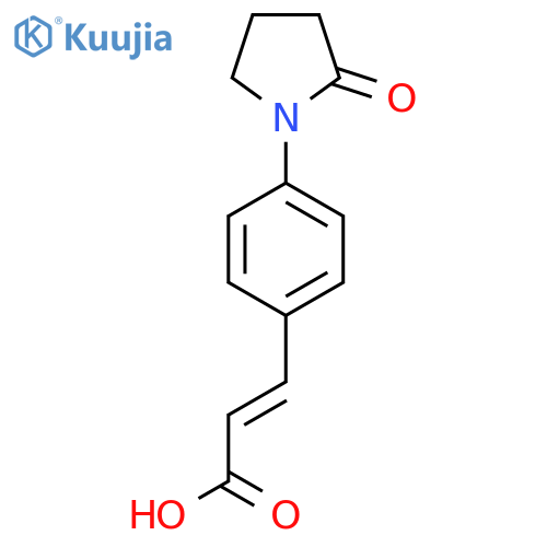 3-4-(2-Oxopyrrolidin-1-yl)phenylprop-2-enoic Acid structure