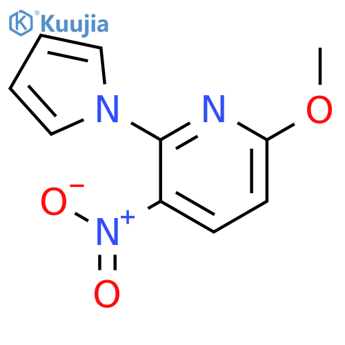 Pyridine,6-methoxy-3-nitro-2-(1H-pyrrol-1-yl)- structure