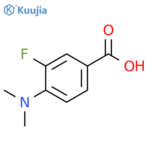4-(dimethylamino)-3-fluorobenzoic acid structure