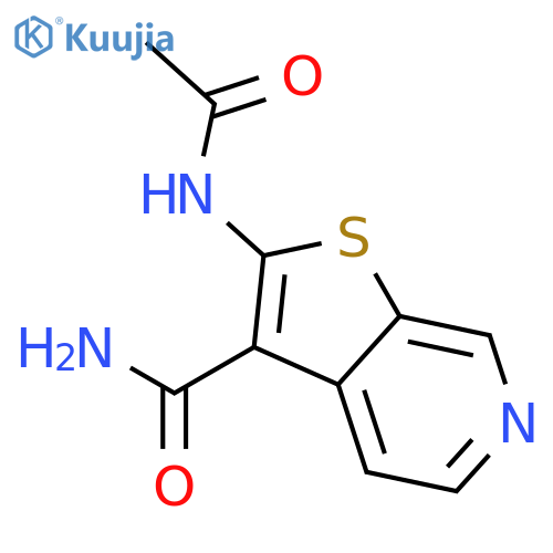 Thieno[2,3-c]pyridine-3-carboxamide, 2-(acetylamino)- (9CI) structure