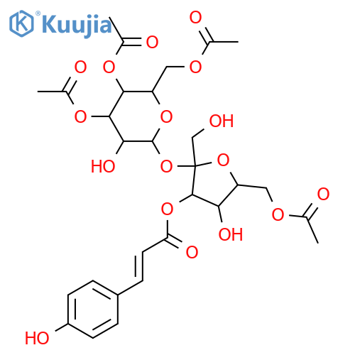 Acylsucroses; 3'-O-(4-Hydroxy-E-cinnamoyl), 3,4,6,6'-tetra-Ac structure