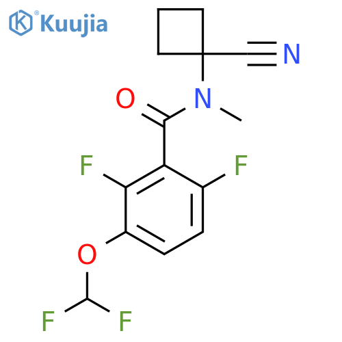 N-(1-Cyanocyclobutyl)-3-(difluoromethoxy)-2,6-difluoro-N-methylbenzamide structure