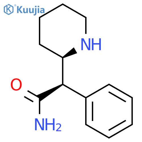 D-threo-α-Phenyl-2-piperidineacetamide structure