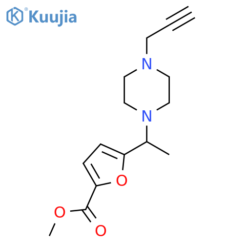 methyl 5-{1-4-(prop-2-yn-1-yl)piperazin-1-ylethyl}furan-2-carboxylate structure