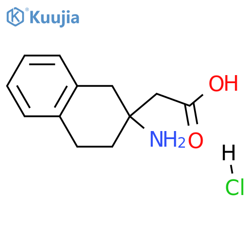 2-(2-amino-1,2,3,4-tetrahydronaphthalen-2-yl)acetic acid hydrochloride structure