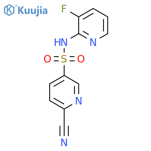 6-Cyano-N-(3-fluoropyridin-2-YL)pyridine-3-sulfonamide structure