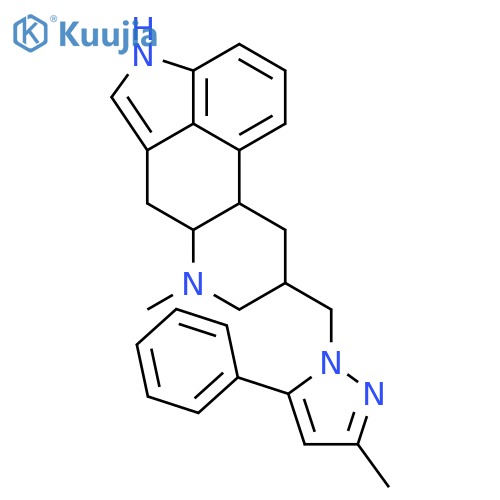 Ergoline,6-methyl-8-[(3-methyl-5-phenyl-1H-pyrazol-1-yl)methyl]-, (8b)- (9CI) structure