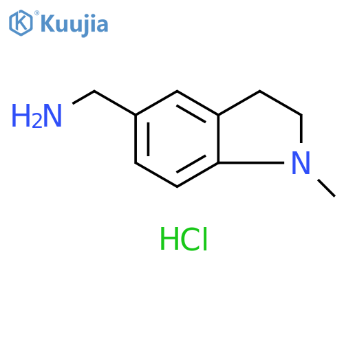 (1-methyl-2,3-dihydro-1H-indol-5-yl)methanamine dihydrochloride structure