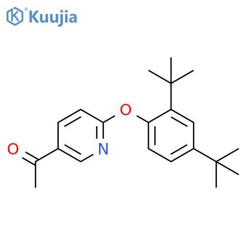 5-Acetyl-2-(2,4-di-tert-butylphenoxy) pyridine structure