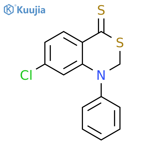 4H-3,1-Benzothiazine-4-thione, 7-chloro-1,2-dihydro-1-phenyl- structure