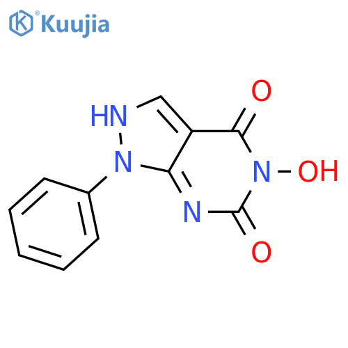 1H-Pyrazolo[3,4-d]pyrimidine-4,6(5H,7H)-dione,5-hydroxy-1-phenyl- structure