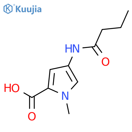1H-Pyrrole-2-carboxylicacid, 1-methyl-4-[(1-oxobutyl)amino]- structure