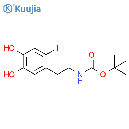 Carbamic acid, N-[2-(4,5-dihydroxy-2-iodophenyl)ethyl]-, 1,1-dimethylethyl ester structure