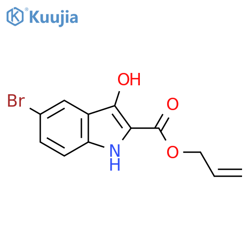 2-Propen-1-yl 5-bromo-3-hydroxy-1H-indole-2-carboxylate structure