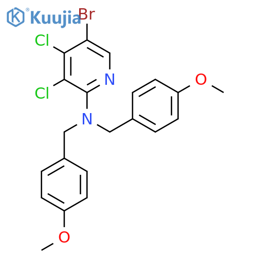 5-Bromo-3,4-dichloro-N,N-bis(4-methoxybenzyl)pyridin-2-amine structure