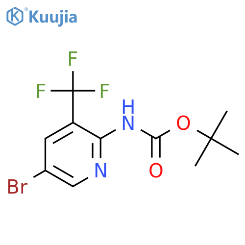 tert-butyl N-5-bromo-3-(trifluoromethyl)pyridin-2-ylcarbamate structure