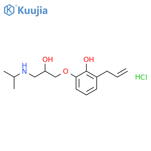 Phenol,2-[2-hydroxy-3-[(1-methylethyl)amino]propoxy]-6-(2-propen-1-yl)-, hydrochloride(1:1) structure
