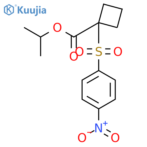 propan-2-yl 1-[(4-nitrophenyl)sulfonyl]cyclobutanecarboxylate structure