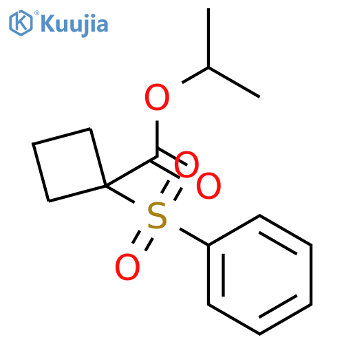 Cyclobutanecarboxylicacid, 1-[(4-methylphenyl)sulfonyl]-, 1-methylethyl ester structure