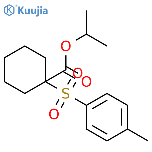 Cyclohexanecarboxylicacid, 1-[(4-methylphenyl)sulfonyl]-, 1-methylethyl ester structure