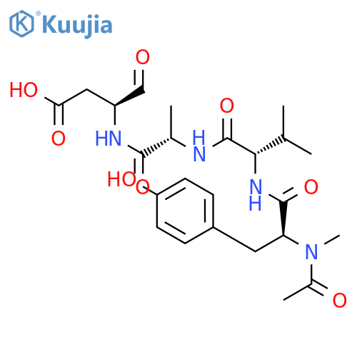 Ac-N-Me-Tyr-Val-Ala-Asp-aldehyde (pseudo acid) structure