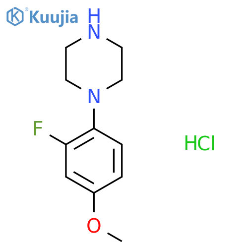 1-(2-Fluoro-4-methoxyphenyl)piperazine hydrochloride structure