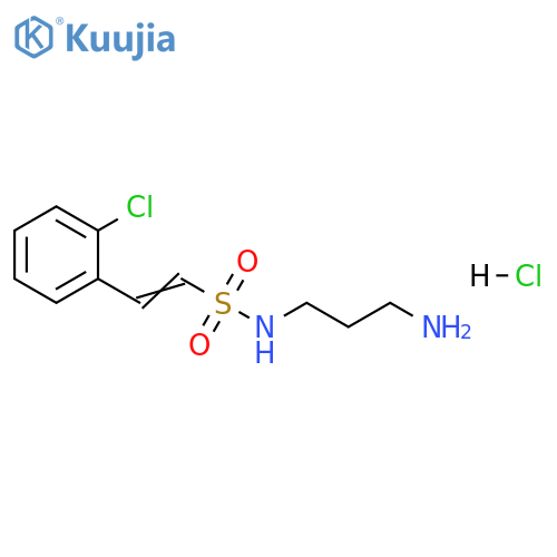 N-(3-aminopropyl)-2-(2-chlorophenyl)ethene-1-sulfonamide hydrochloride structure