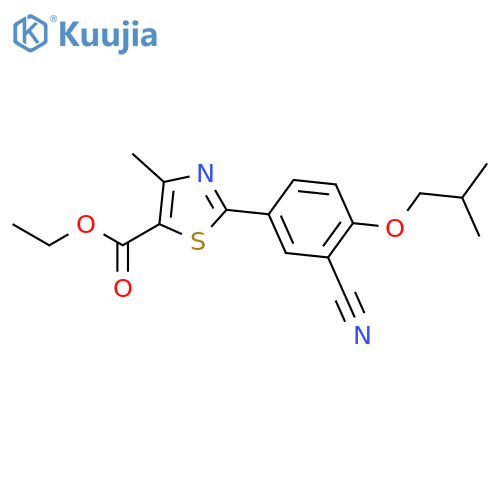 Ethyl 2-(3-cyano-4-isobutoxyphenyl)-4-methyl-5-thiazolecarboxylate structure