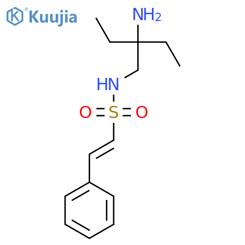 N-(2-amino-2-ethylbutyl)-2-phenylethene-1-sulfonamide structure