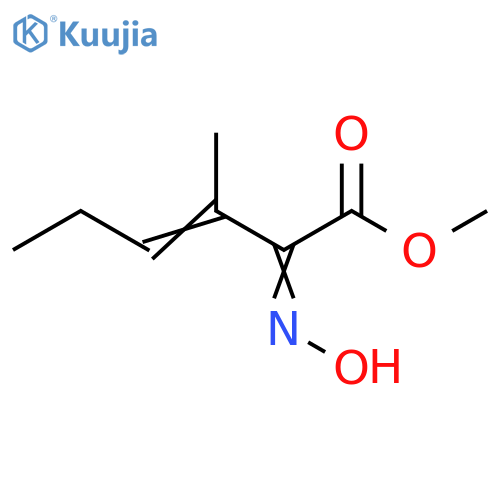 3-Hexenoic acid, 2-(hydroxyimino)-3-methyl-, methyl ester structure