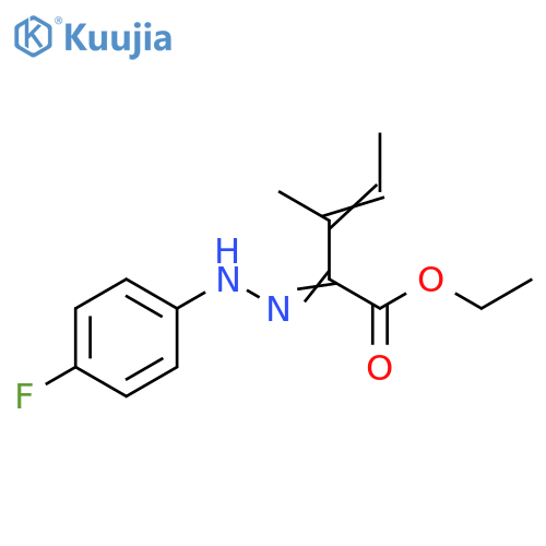 3-Pentenoic acid, 2-[(4-fluorophenyl)hydrazono]-3-methyl-, ethyl ester structure