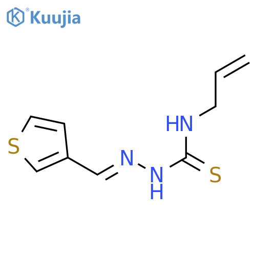 1-prop-2-enyl-3-[(E)-thiophen-3-ylmethylideneamino]thiourea structure