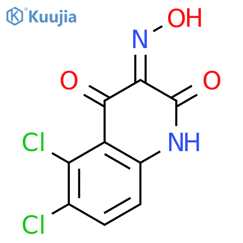 2,3,4(1H)-QUINOLINETRIONE, 5,6-DICHLORO-, 3-OXIME structure