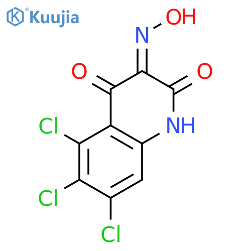 2,3,4(1H)-Quinolinetrione, 5,6,7-trichloro-, 3-oxime structure